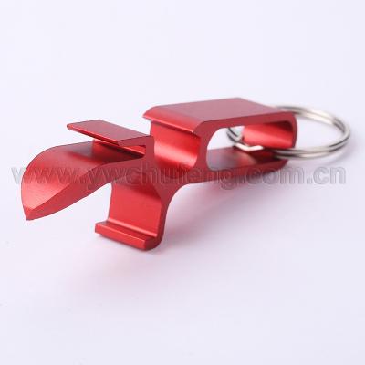 China Wholesale Tag Opener Aluminum Alloy Bottle Opener 4 in 1 Key Chain Beer Can Tab Opener Metal Shotgun Tool for sale