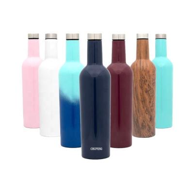 China Business Amazon Hits 2018 Double Wall Insulated Stainless Steel Wine Bottle 750ml for sale