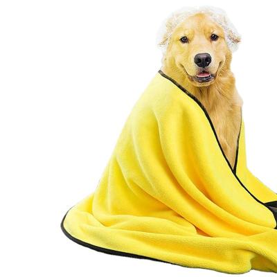 China Small Large Sizes Micro Fiber Super Stored Water Absorb Double Layer Quick Dry Pet Towel for sale