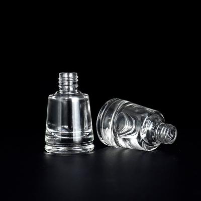 China OEM 7ML Free Sample Transparent Nail Polish Bottle Cosmetic Round Elegant Clear Glass Bottle For Nail Gel Polish for sale