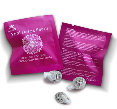 China Natural Net Point Yoni Detox Pearls Private Label OEM 100% Yoni Detox Pearls Herbal Vaginal Jckj-001 for sale