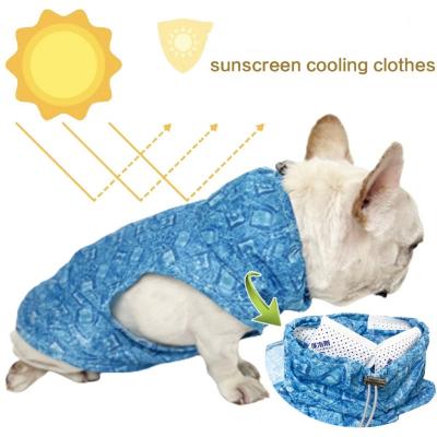 China Sunscreen Durable Breathable Pet Summer Cooling Vest Can Put Ice Packs Dog Clothes for sale