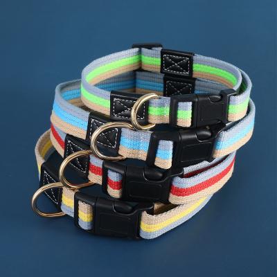 China Cheap Price Padded Padded Canvas Pet Neck Collar Adjustable Dog Collar With Buckle for sale