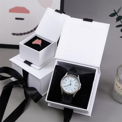 China Recycled Materials Packaging Boxes Custom Logo Printed Luxury Small Cardboard Watch Gift Box Paper Jewelry Packaging Box for sale