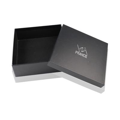 China High Quality Recyclable Custom Logo Beauty Cosmetic Skin Care Products Heaven And Earth Cover Black Packaging Paper Box for sale