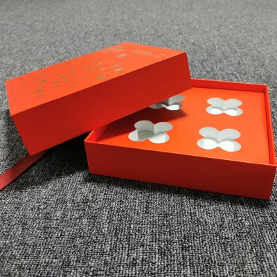 China Large Recyclable Orange Cosmetic Lipstick Packaging Box Sky And Earth Cover Mobile Phone Wristwatch Packaging Gift Box for sale