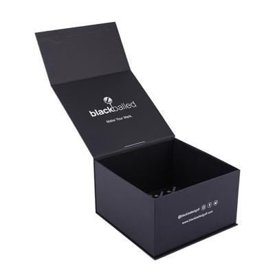 China Low MOQ Logo Luxury Black Magnetic Packaging Recycled Materials Gift Box Closure Cardboard Gift Custom Paper Box With Eva Foam Insert for sale