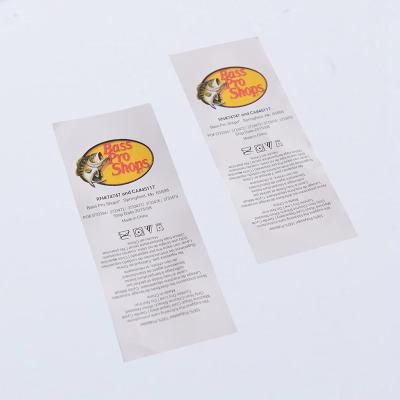 China Modern design viable popular luxury color print taffeta nylon apparel wash care label for child clothes for sale