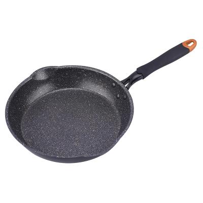 China Novelty and Scratch Resistant Soft Touch Bakelite Handle Super Non-Stick Aluminum Frying Pan for sale