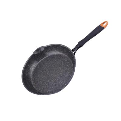 China Novelty Home Cookware Quality Round Coating LFGB Certification Black Nonstick Frying Pan for sale