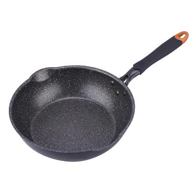 China Greblon C2 Durable Aluminum Non-Stick Coating Black Press Home Cooking Heat Resistant Wok for sale