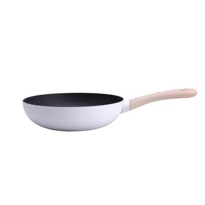 China Sustainable Stovetop Kitchen Egg Frying Pan Round Non Stick Forged Aluminum Wok for sale