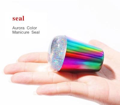 China Hot Sale Nail Art Stamper Silicone Refill Nail Stamp Laser Handle Professional Nail Stamp Stamping Tools for sale