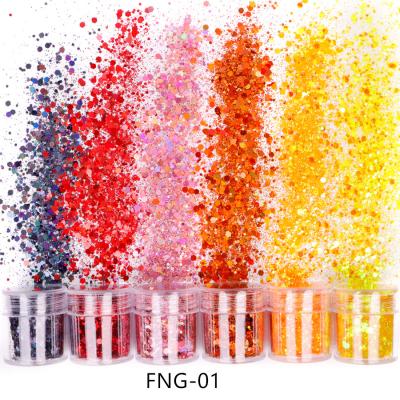 China Cosmetic PET Nail Glitter Loose Powder For Face Body Paint for sale