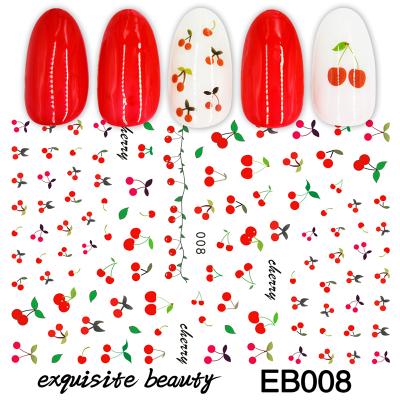 China 3D Fruit Plastic Strawberry Nail Sticker Orange Summer Nail Art Sticker Decoration for sale