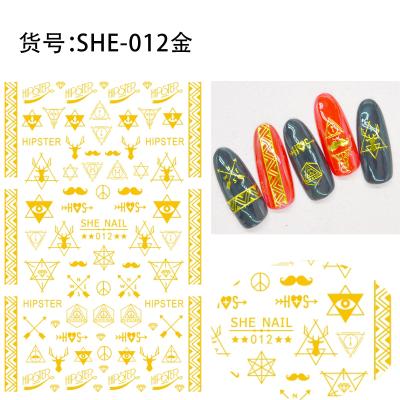 China 2021 Nail Art DIY Smeiley Heart Love Roman Letters Designers Nail Art Sticker Luxury Packaging for sale