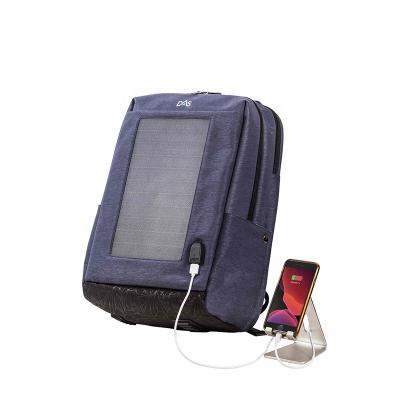 China With Blue USB Laptop Bag Large Capacity 35L 10W Solar Backpack With Solar Panel for sale