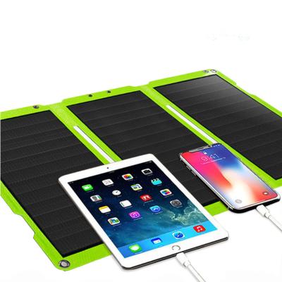 China Outdoor Activities Dual Foldable Portable USB Mini Phone Charger Solar Panel Cell Tile For Camping Outdoors for sale