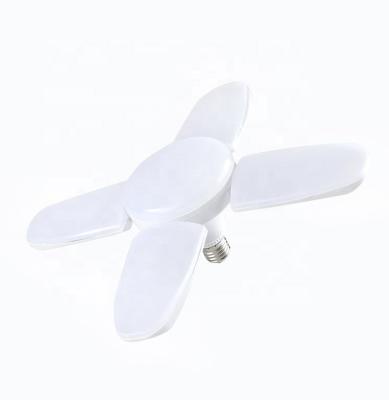 China Residential Super Bright 4 Blade E27 Foldable Deformable Fan Blade Fan Blades Adjustable Deformable Fan Blades Led Bulb for sale