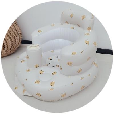 China New Tiger Baby Contemporary Inflatable Inflatable Bathroom Sofa Learning Eating Dinner Chair PVC Seat From Amazon Bathing Stool for sale