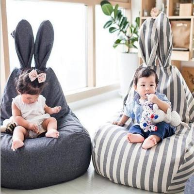 China Traditional Nordic Cute Stripes Rabbit Kids Insist Soft Sofa For Home Decoration Lazy Cushion for sale