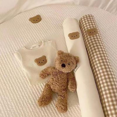 China Hot Selling Long Love Bear Shape Cotton Baby Crib Folded Crib Safety Side Rail Crib Bumper Rail for sale