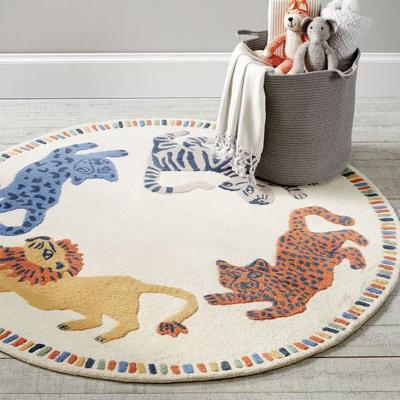 China Washable Animal Kids Cashmere Cartoon I.S.S. Play Mat Living Room Bedroom Bedroom Crawling Mat Non-Slip Mat for sale