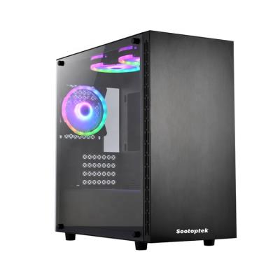 China With Fan New Design ATX Micro Computer Gaming Case Metal Front Panel With USB3.0 ARGB FANS for sale