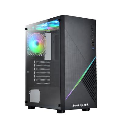 China With Fan Mode New Arrival Gaming Computer Case RGB Fans Sync With LED Light Strip And ARUA SYNC, USB3.0, 2.0 for sale