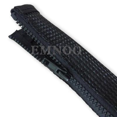 China Braided Expandable Cable Protecion Black Zipper Wrap EMNOO Sleeving for sale