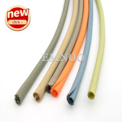 China Self Closing Braided Pet Cable Wrap 3~50Mm Cable Sleeve Non-Expanding Cable Protection for sale