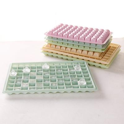 China Silicone 96 Cavities Factory Price Ice Cube Tray Whiskey Ice Maker Summer Ice Popsicle Mold for sale