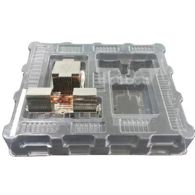 China Packing Items Cheap Plastic Box House Accessories Clamshell Heatsink Tray PET Packing Blister Anti-Static Wholesale Box for sale