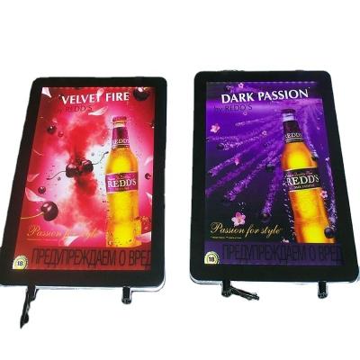 China Adertising show new innovation led poster frame led display light restaurant custom aluminum frame backlit a1 a2 led slim light box for sale