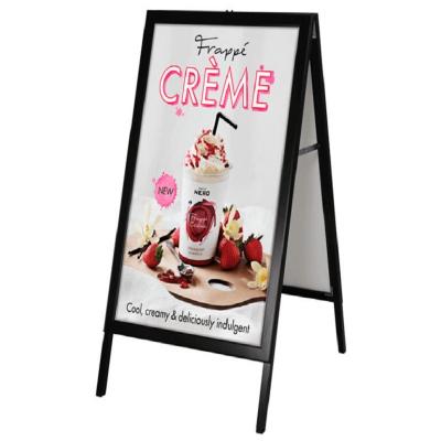 China Wholesale Indoor / Outdoor Advertising Aluminum A-Frame Chalkboard Advertising Board Sidewalk Sign for sale