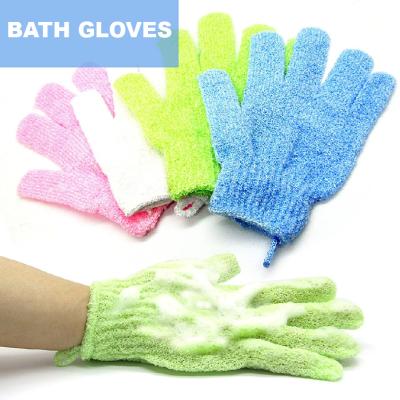 China EXFOLIATING Wholesale Custom Private Label Rubbing Bath Gloves For Body Bath Gloves Scrub for sale