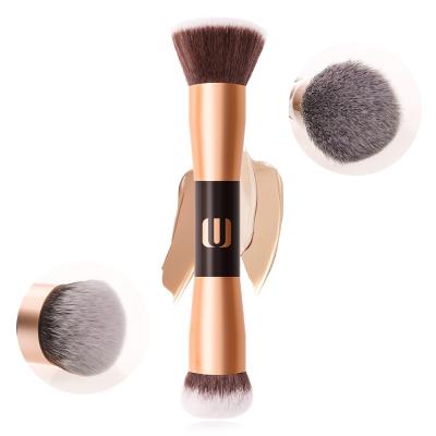 China Wholesale Powder Brush Makeup Brush with Double Ended Double Brush for Foundation and Powder Brush for sale