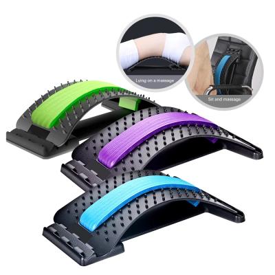 China Multifunctional Orthopedic Adjustable Magnet Therapy Portable Logo Comfortable 3 Levels Customized Back Stretcher For Pain Relief for sale