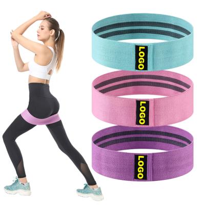 China New beautiful popular polyester elastic resistance yoga belt for hip made in china for sale