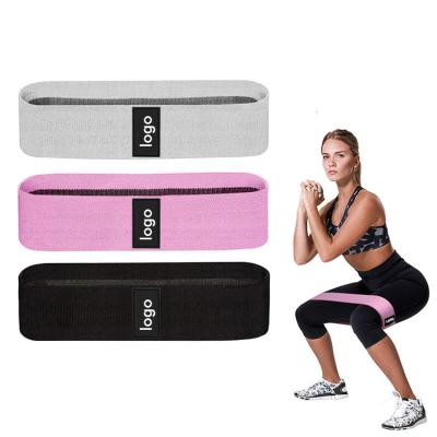 China Popular Custom Logo Printed Yoga Gym Exercise Fitness For Legs Glutes Booty Hip Cloth Resistance Bands for sale