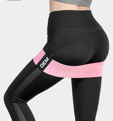 China 2021 Popular Highly Elastic Fabric Popular Non Slip Gym Beauty Butt Leg Hip Circle Resistance Band For Squat Exercise for sale