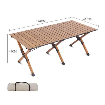 China Beach Camping Dining Table Set 6 Way Panel Chairs Teak Wood Outdoor Metal Aluminum Outdoor Leisure Furniture Modern NC; HUB for sale