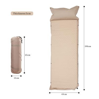 China Outdoor Camping Mat With Pillow Attached Tpu Air Mattress Custom Foldable Ultralight Inflatable Sleep Pad for sale