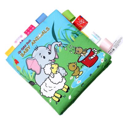 China Hot Selling Amazon Jungle Animals Story Baby Soft Cloth Book Baby Eco-Friendly Cloth Book for sale