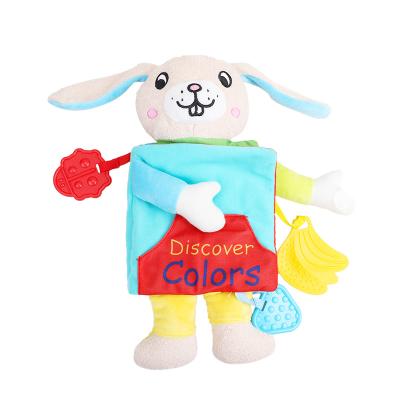 China Soft high-grade cute rabbit cloth book children's toys can be washed cloth book figures cloth book for sale