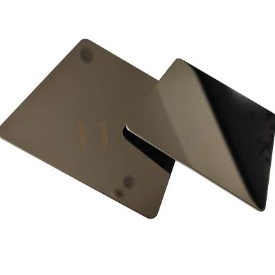 China Bronze Super Mirror Stainless Steel Sheet PVD Color SS 201 304 316 for sale