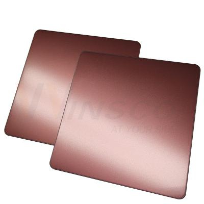 China 1250mm Decoratief Roestvrij staalblad Parel Vernietigde Gebeëindigde Rose Gold Grade 201 304 316 Te koop