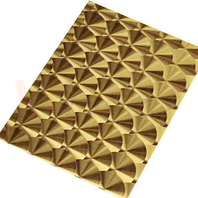 China CD Hairline Titanium Gouden 3D Laser SS 201 304 316 Decoratieve Roestvrij staalplaat Te koop