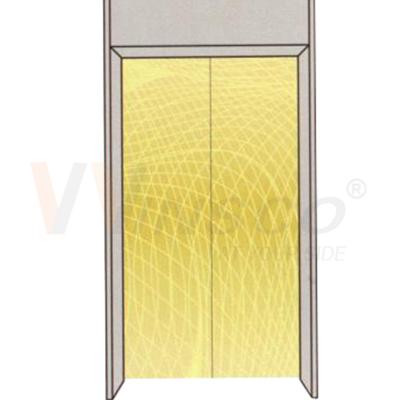 China Hairline PVD Titanium Gold Coating Etched Stainless Steel Sheet For Elevator Door Panels for sale