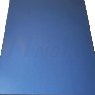 Cina Fogli di acciaio inossidabile matt di colore blu e zaffiro spazzolato 1250mmx2500mm SS 304 Satin Mill Edge Plate in vendita